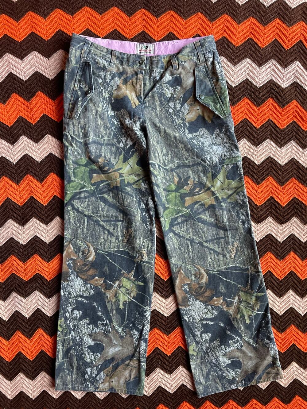 Vintage Mossy Oak Multicolor Straight Leg Camo Ladies Pants sz M